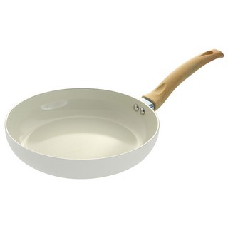 【德利生活】白色麥飯石煎鍋24cm, 1個, 24cm