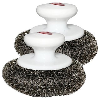 NEXCLEANS 舞水痕 不銹鋼刷, 爐具專用, 超強去汙力, 耐用不易生鏽, 2個, 1個