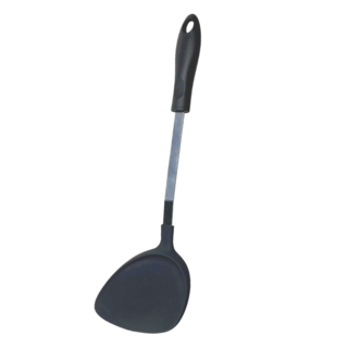 ezHome 家庭生活的達人 抗菌加工尼龍煎匙 台灣製, 黑色, 1個