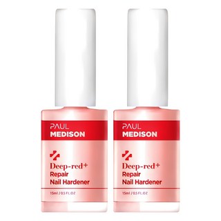PAUL MEDISON Deep Red 指甲修護液+迷你說明書, 2個, 15ml