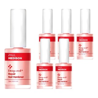 PAUL MEDISON Deep Red 指甲修護液+迷你說明書, 6個, 15ml