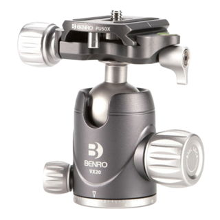 BENRO 百諾 VX25 雙全景球型雲台 球體直徑36mm 承重25kg 雲台高95mm 附PU60X快拆板, 1個