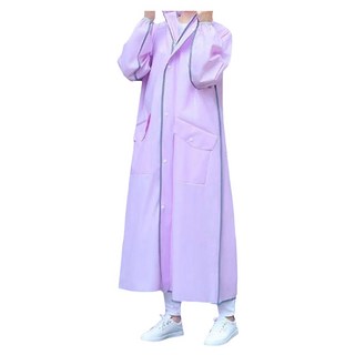 Mass 一鍵快收大帽檐連身雨披 高機能速乾機車雨衣 升級款 帶手套, M, 紫色