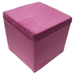 J&N 艾維亞收納沙發椅凳 寬40x深40x高40公分, 紫紅色, 1個