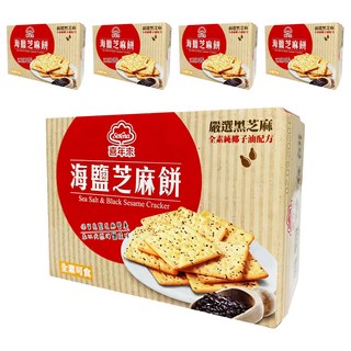 喜年來 海鹽芝麻餅 嚴選黑芝麻 全素純椰子油配方, 72g, 5盒