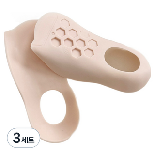 YUZAMARKET 足弓鞋墊 米色, 3套