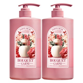 BOUQUET GARNI 絲角蛋白潤澤護髮乳 白麝香, 2瓶, 1L