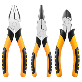 多功能工具鉗 Set, 6吋, 老虎鉗/尖嘴鉗/斜口鉗, S2工具鋼, 1組