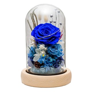 永生花燈 教師節禮物 情人節禮物 黑色禮盒&手提紙袋, 款式二 藍色