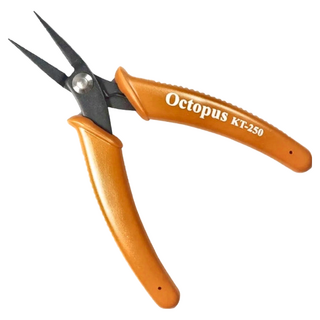 Octopus 章魚牌 有牙尖嘴鉗電子用 KT-250, 140mm, SK7高碳鋼, PVC膠柄, 1支