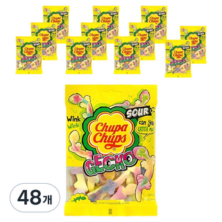 츄파춥스 사워 게코 젤리, 90g, 48개