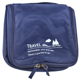 JB Design 防潑水沐浴收納包 掛勾旅行洗漱包 記憶布+尼龍, 藏青, 20.5 x 20 x 9cm