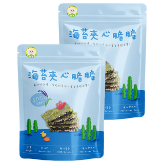 NATURMI 幸福米寶 海苔夾心脆脆, 紫米原味, 非油炸, 無化學添加, 全素, 30g, 2包