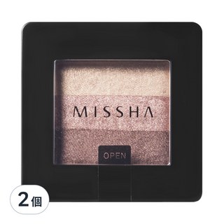 MISSHA 一抹深邃三重疊色眼影 2g, 01 Brownie pink, 2個