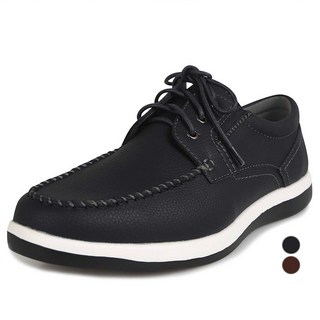 SHOOPEN 男士輕量縫線皮革帆船鞋 HPMR9EA301