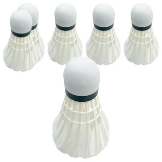 Her-Ea 禾亦 雙拼軟木發泡羽球 標準級, 6顆, 1組, White