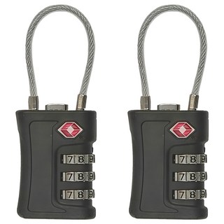 WIDE VIEW TSA旅行箱鋼繩海關密碼鎖 2入 - TSA716, 1組