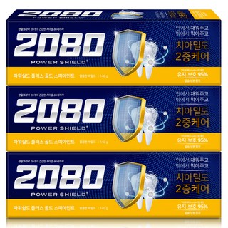 2080 強效防護Plus黃金綠薄荷牙膏, 3個, 140g
