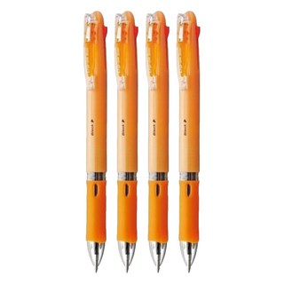 ZEBRA 斑馬牌 Clip-on slim 四色原子筆 橙 0.7 mm, 4支