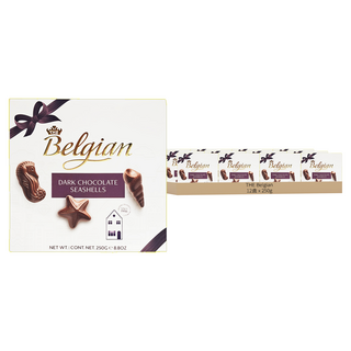The Belgian 比利時經典貝殼黑巧克力禮盒 250g, 12盒