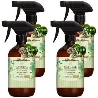 QUNDO 康朵 尤加利精油噴霧, 天然防蟲, 500ml, 4瓶