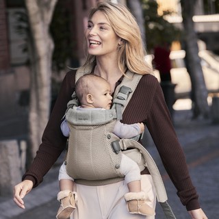 베이비뵨 캐리어 하모니 3D 메쉬 아기띠, 그레이 베이지