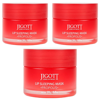 JIGOTT 蜂膠 晚安唇膜 20g 滋潤保濕 唇部護理, 1罐, 3罐