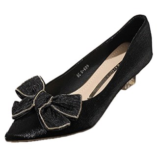 Paperments 蝴蝶結閃亮透明婚禮派對鞋 10059