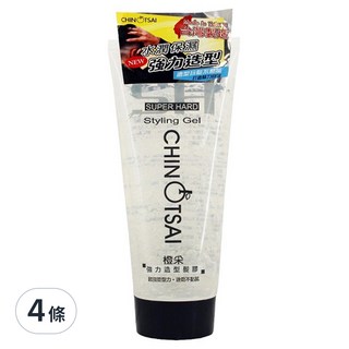 CHIN TSAI 橙采 強力造型髮膠, 超強塑型, 速乾不黏膩, 200g, 4條