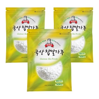 Baedaegam 韓國產糯米粉, 500g, 3個