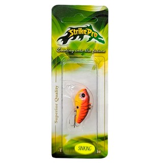 Strike Pro 迷你假餌 搖滾豆豆 Mini Vibe 25 SP-100 路亞 小胖子 溪哥 ABS塑膠材質 台灣製造, A08S, 1.9g, 1個