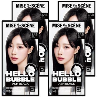 mise en scene 魅尚萱 Hello Bubble泡沫染髮劑, 3AB迷霧黑, 4盒
