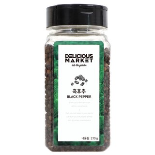 DELICIOUS MARKET 黑胡椒粒, 210克, 1個
