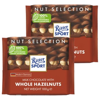 Ritter Sport 榛果巧克力, 100g, 2包