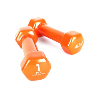 ALEAF PVC彩色啞鈴, 1kg, 2個