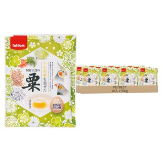 PetBest 井本凍結乾燥卵黃野菜栗-20入, 寵物鳥營養零食，添加多種蔬菜，促進消化，獨立包裝, 500g