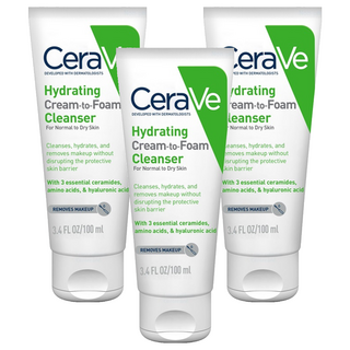 CeraVe 適樂膚 溫和洗卸泡沫潔膚乳, 100ml, 3件