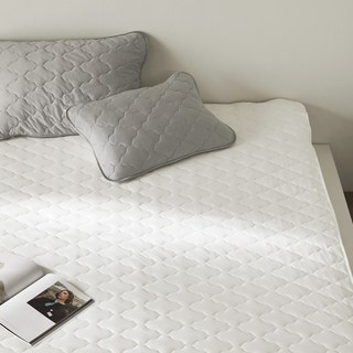 파미지오 사계절 극세사 포근 양면 침대패드 밴드형, 아이보리