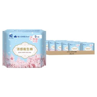 JOYFUL NAPKIN 悅棉 涼感衛生棉, 量少日用型 18cm, 9片, 10包
