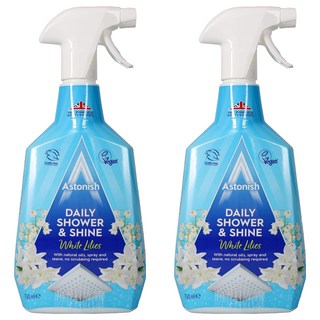 Astonish 多用廚衛水垢清潔劑 淨白百合 Daily Shower & Shine 天然精油 無需擦洗, 750ml, 2瓶