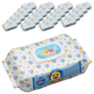 PHARGOODS 藥師健生活 碰碰狐鯊魚寶寶嬰兒濕巾 24包 (箱), 80張