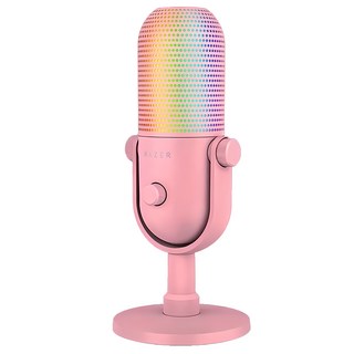 Razer 魔音海妖幻彩版 麥克風 原廠保固, 粉晶, Seiren V3 Chroma