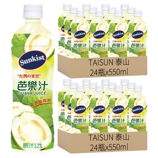 TAISUN 泰山 Sunkist 芭樂汁, 550ml, 48瓶