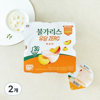 남양유업 불가리스 제로 복숭아, 320g, 2개
