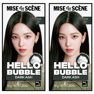 미쟝센 헬로 버블 염색제, 5A 다크애쉬 그레이, 2개