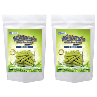 優穀美身 香脆豌豆酥 富含膳食纖維 自然烘烤無添加 蔬菜粉調味 全素, 100g, 2包