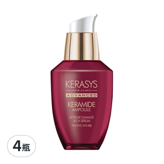 KERASYS 深層修護安瓶護髮精華 含神經醯胺和5種精油 適用於極度受損髮質, 70ml, 4瓶