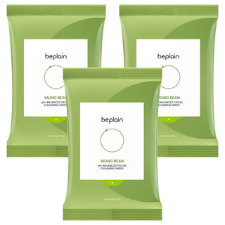 beplain 苾沛恩 綠豆弱酸性卸妝巾, 1包, 3包