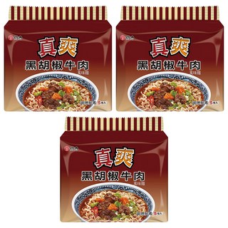 維力 真爽 黑胡椒牛肉風味麵 80g, 15包