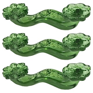EDISH 琉璃玉招財如意擺件 (3入) 濃綠色琉璃, 淺綠色琉璃, 10.5 x 3.5cm